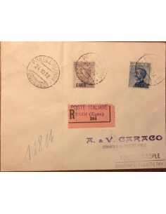 2 timbres poste italiane Rodi (Egeo), 1912
